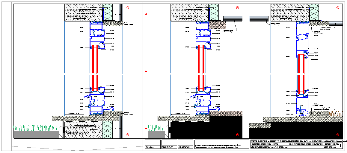 F11 - Detalhes dos Vãos Exteriores / Windows Detailed Sections